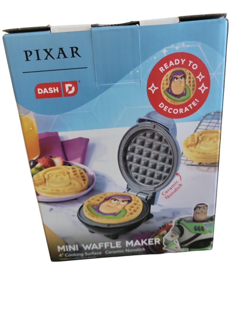 Pixar Dash Buzz Lightyear Blue Mini Waffle Maker